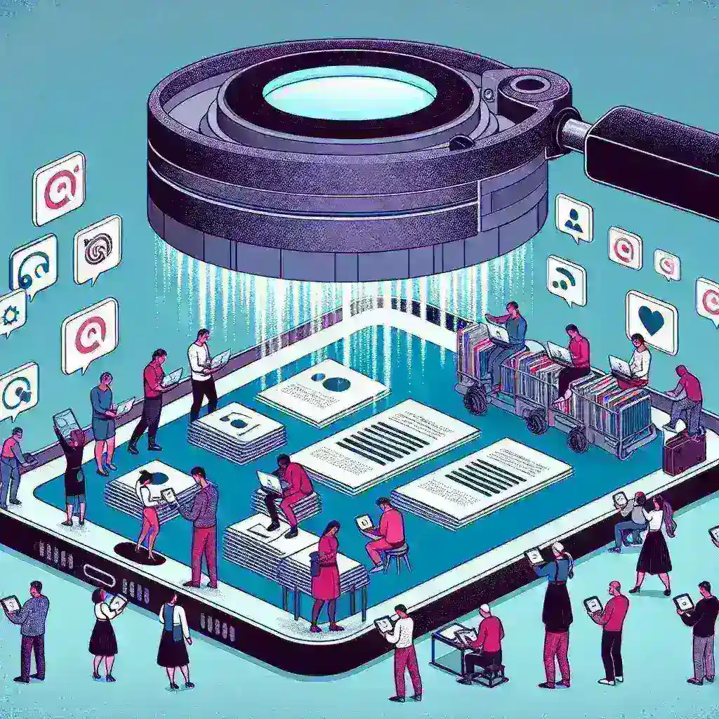 "Graphic illustrating user-generated content platforms utilizing advanced copyright scanning technologies to protect intellectual property rights"